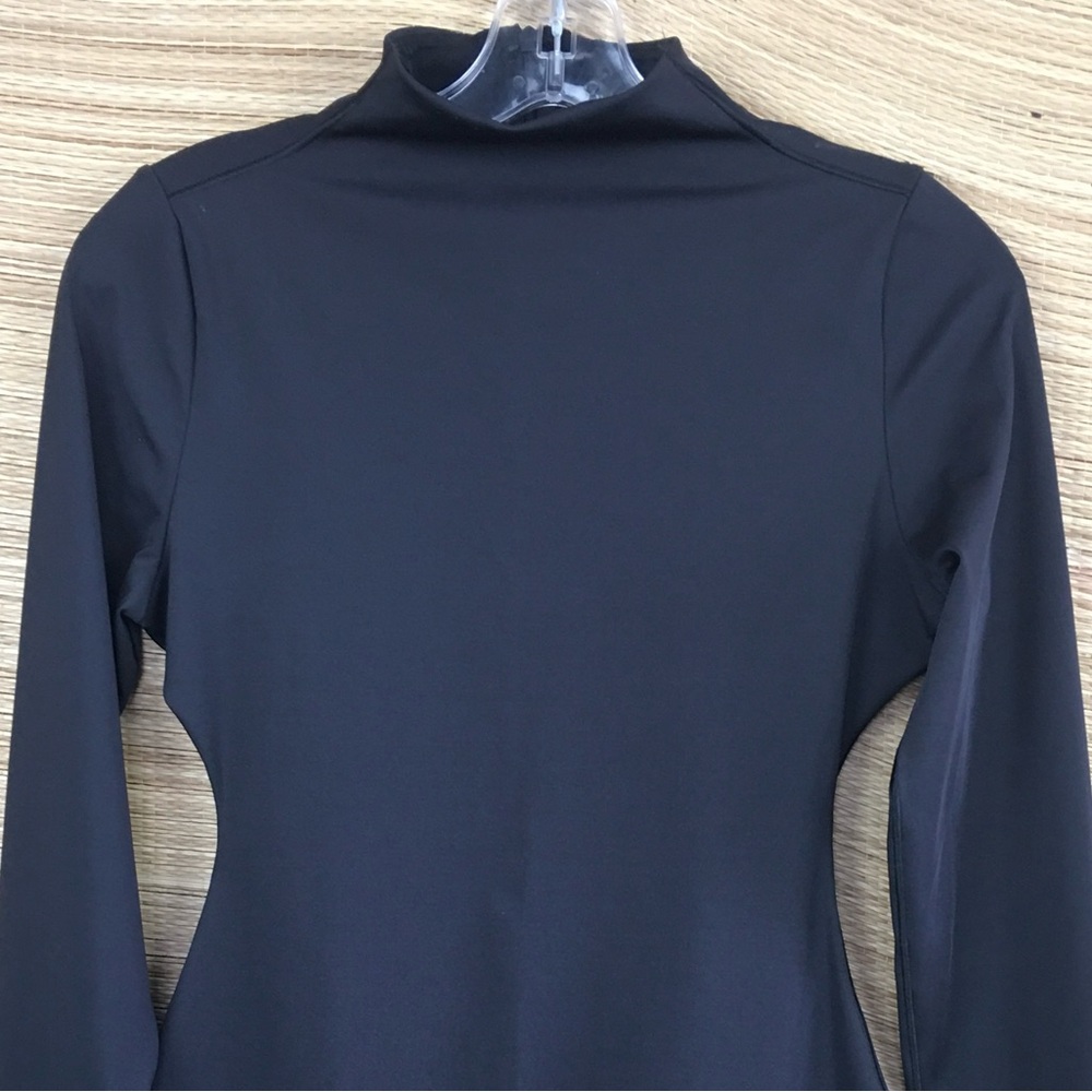 SKIMS All In One Long Sleeve Mid Thigh Onesie Romper In Onyx Size M - Picture 5 of 12
